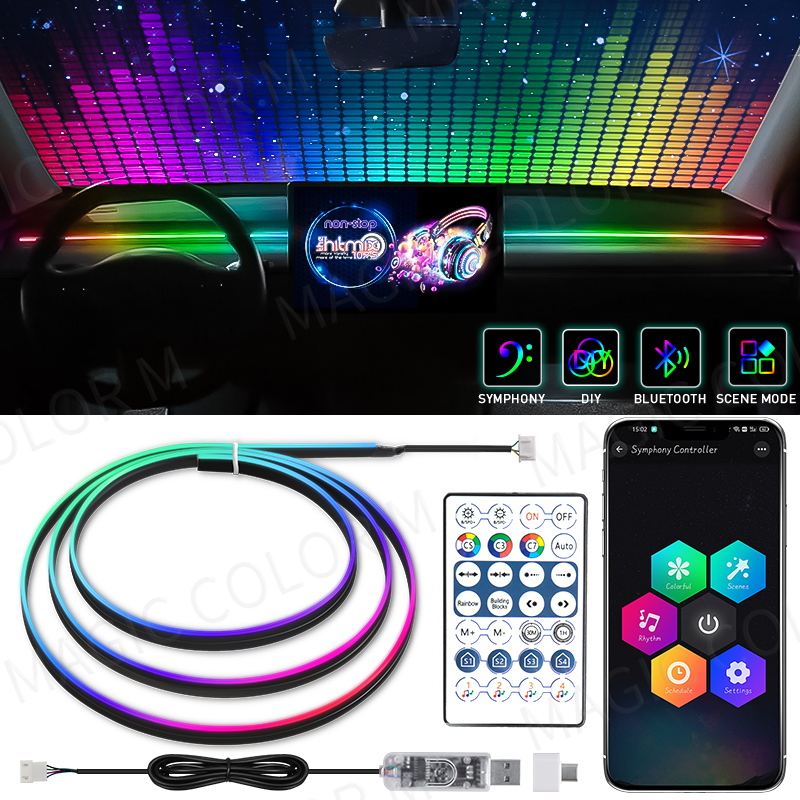 Led El Wire - Vegetting 140cm Car Ambient Lights LED