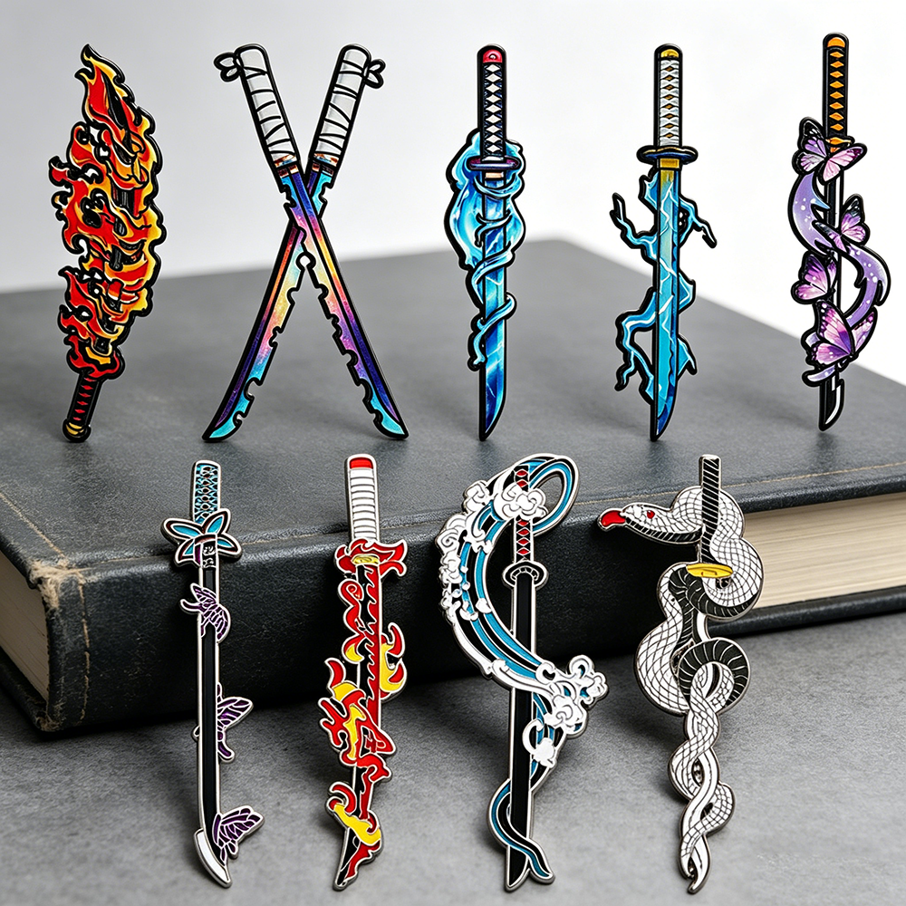 Cosplay Prop Katana - Demon Slayer Nichirin Sword Enamel Pin