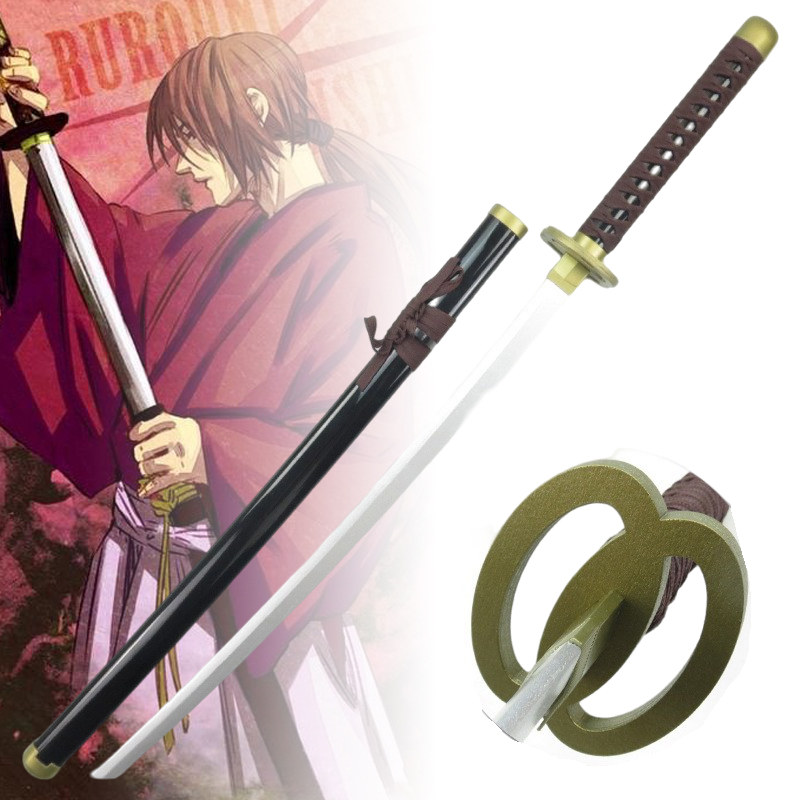 Cosplay Prop Katana - 40inch Himura Kenshin Katana Wood Sword