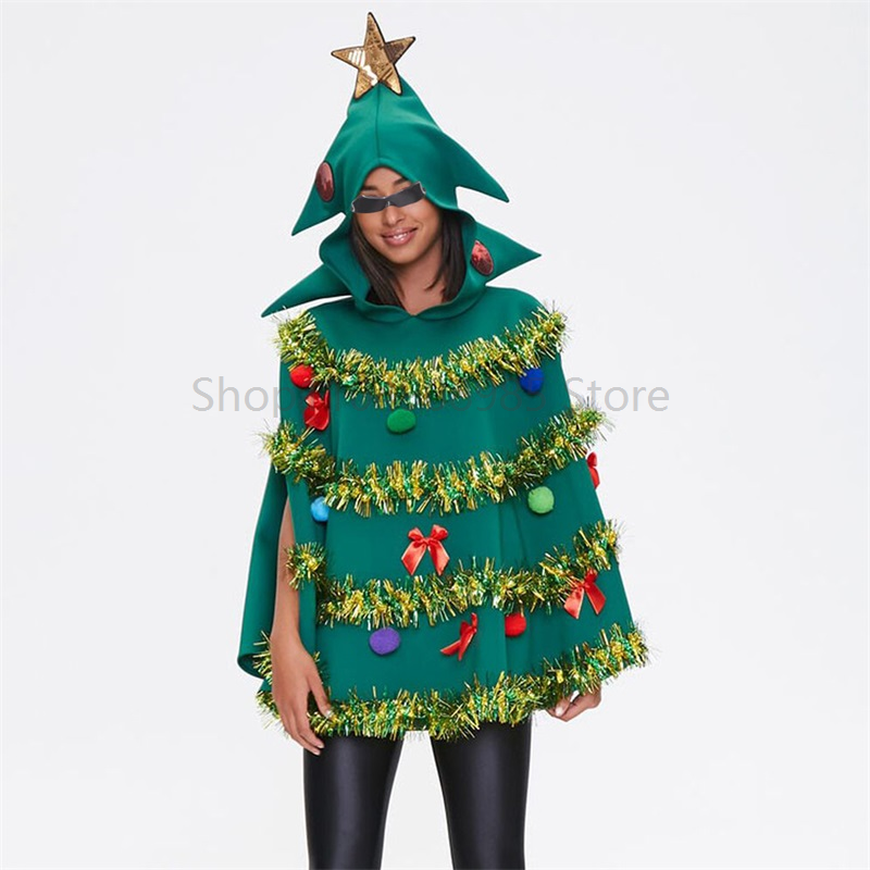 Cosplay Prop Bow - Christmas Tree Poncho Costume Adults Women