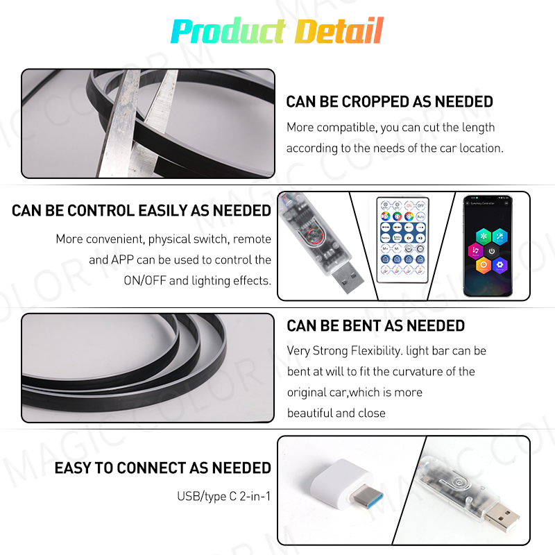 Vegetting 140cm Car Ambient Li – Led El Wire recenzja i cena