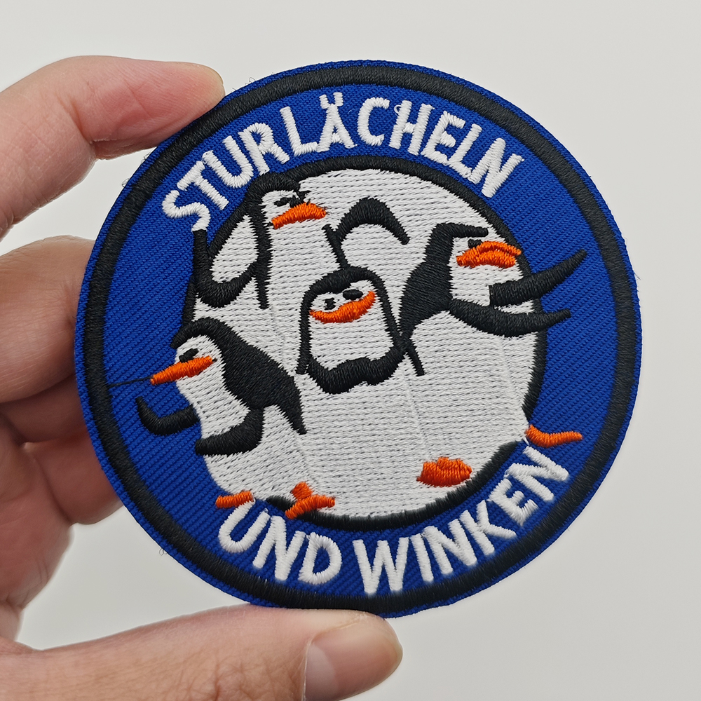 Novelty Cartoon Penguin Embroi – Velcro Hook Loop recenzja i cena