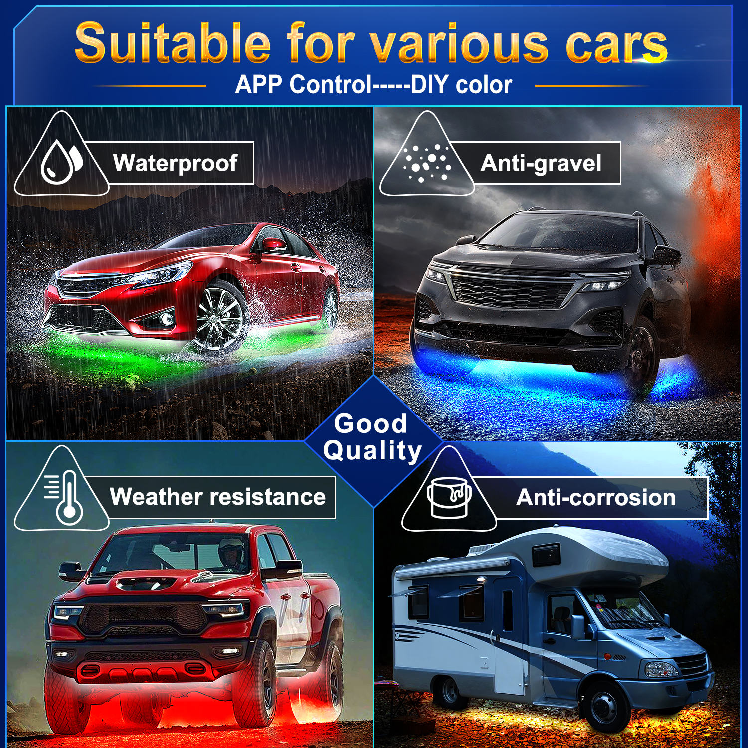 RGB Car Underglow Strip Lights – Led El Wire recenzja i cena