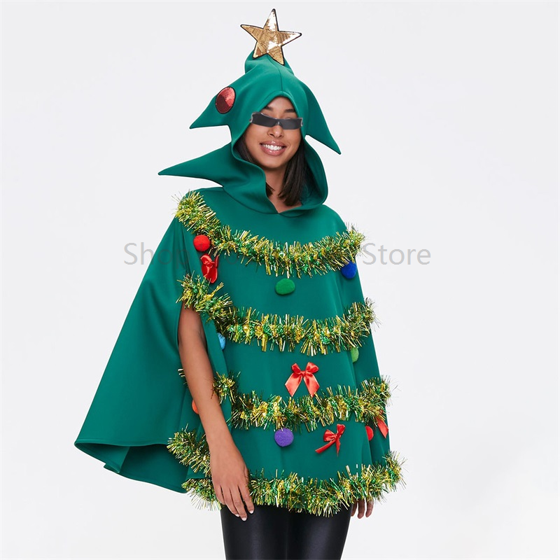 Christmas Tree Poncho Costume  – Cosplay Prop Bow recenzja i cena