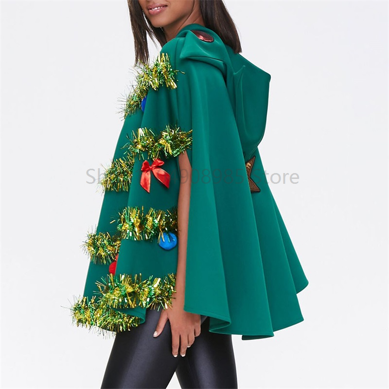 Christmas Tree Poncho Costume  – Cosplay Prop Bow recenzja i cena