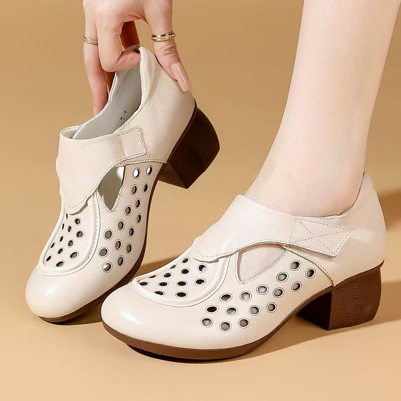 Women's Summer New Leather Hol – Velcro Hook Loop recenzja i cena