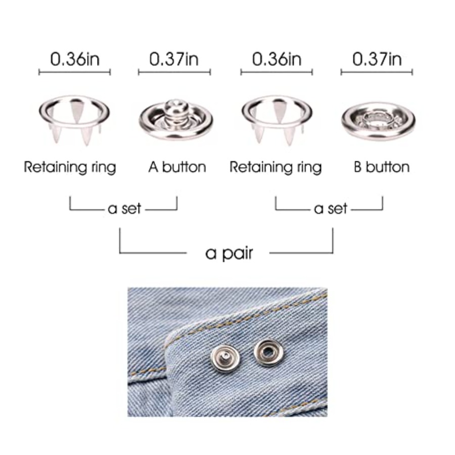 100 Sets Metal Snaps Buttons w – Snap Fastener Set recenzja i cena